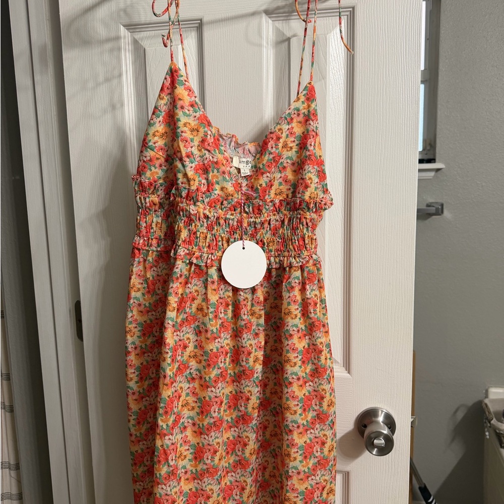 Umgee Yellow Floral Mini Dress